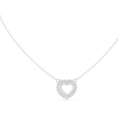 18k Solid Gold Round Cut Lab Grown Diamond Unique Daily Wear Women Necklace - HIGHCARAT DIAMONDS