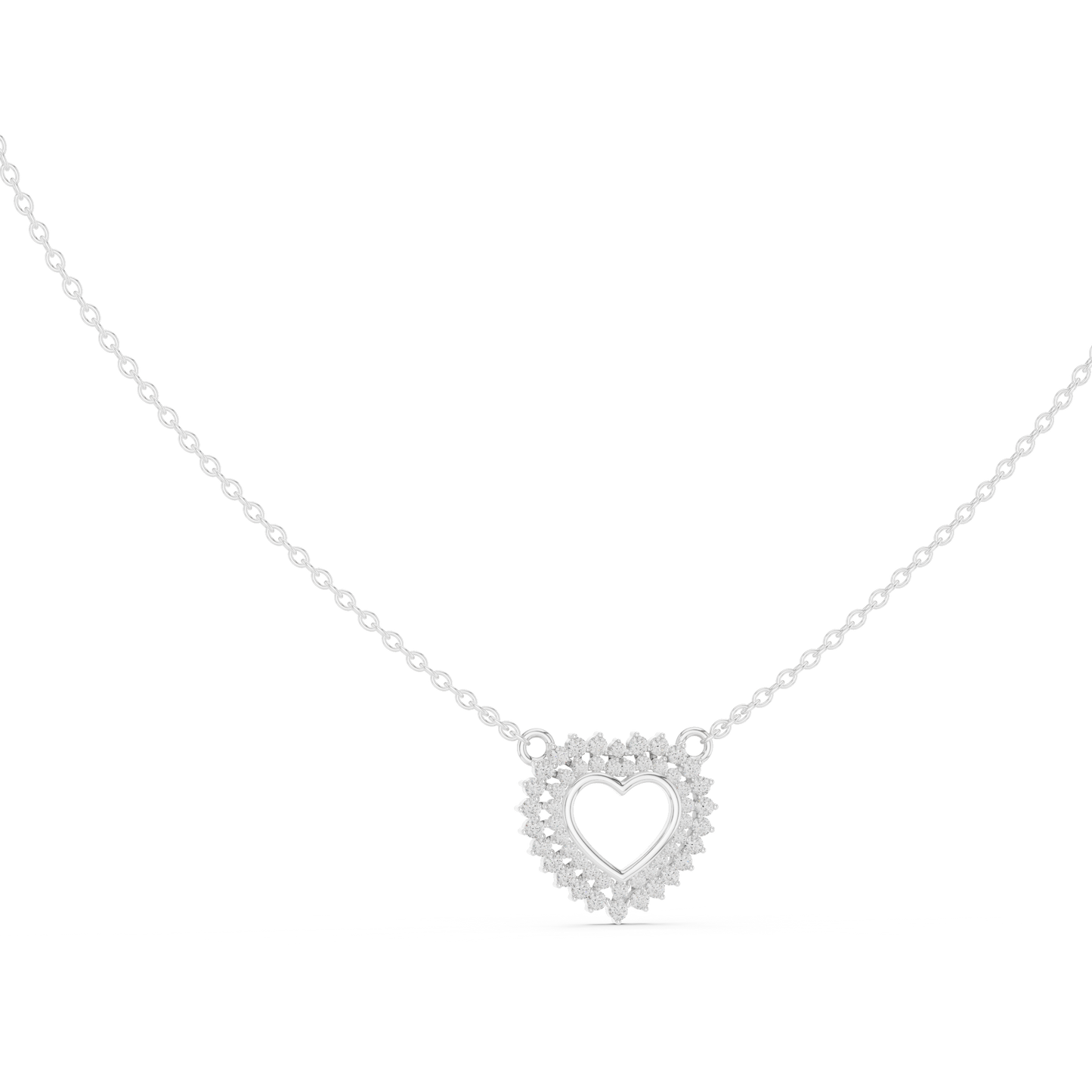 18k Solid Gold Round Cut Lab Grown Diamond Unique Daily Wear Women Necklace - HIGHCARAT DIAMONDS