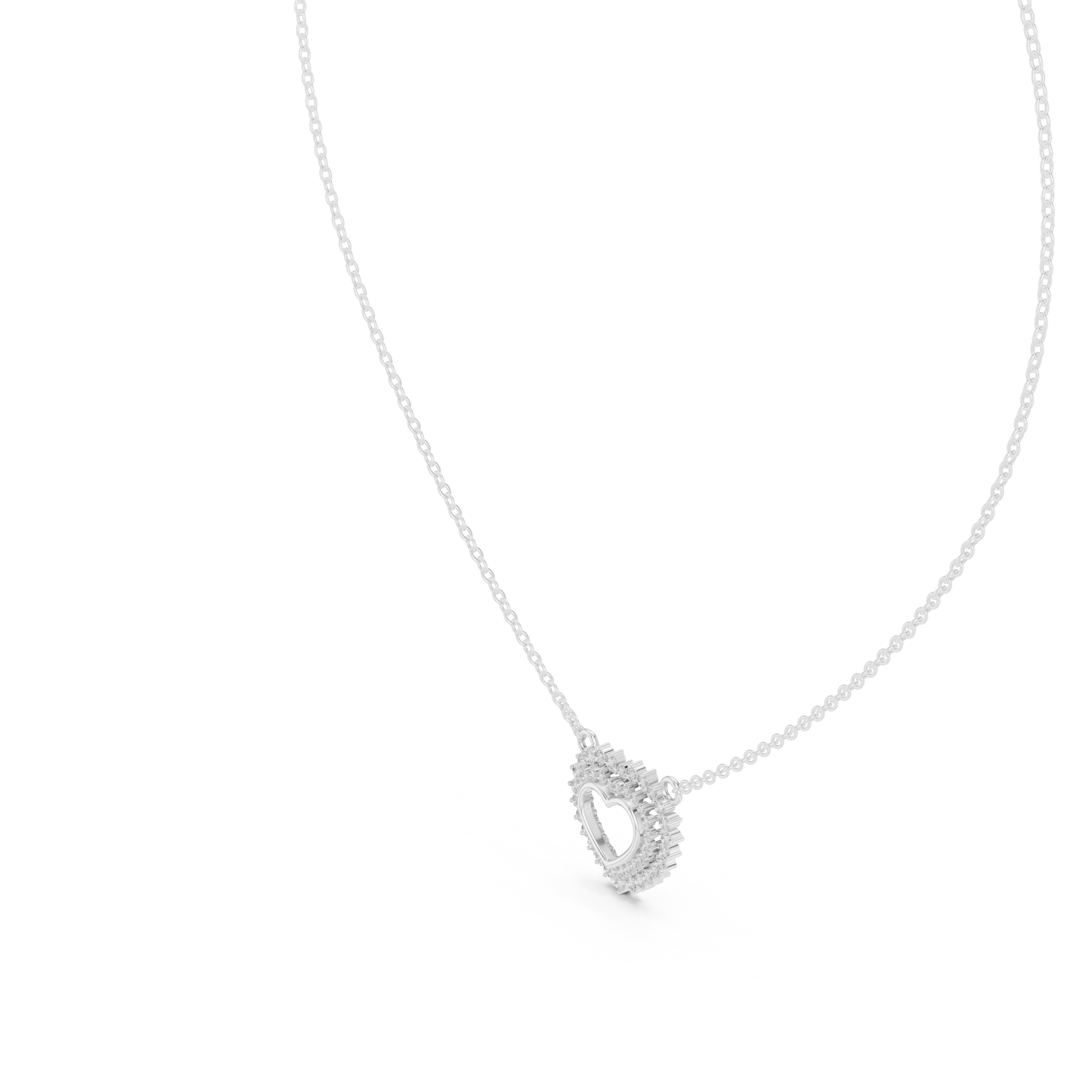 18k Solid Gold Round Cut Lab Grown Diamond Unique Daily Wear Women Necklace - HIGHCARAT DIAMONDS