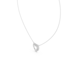 18k Solid Gold Round Cut Lab Grown Diamond Unique Daily Wear Women Necklace - HIGHCARAT DIAMONDS