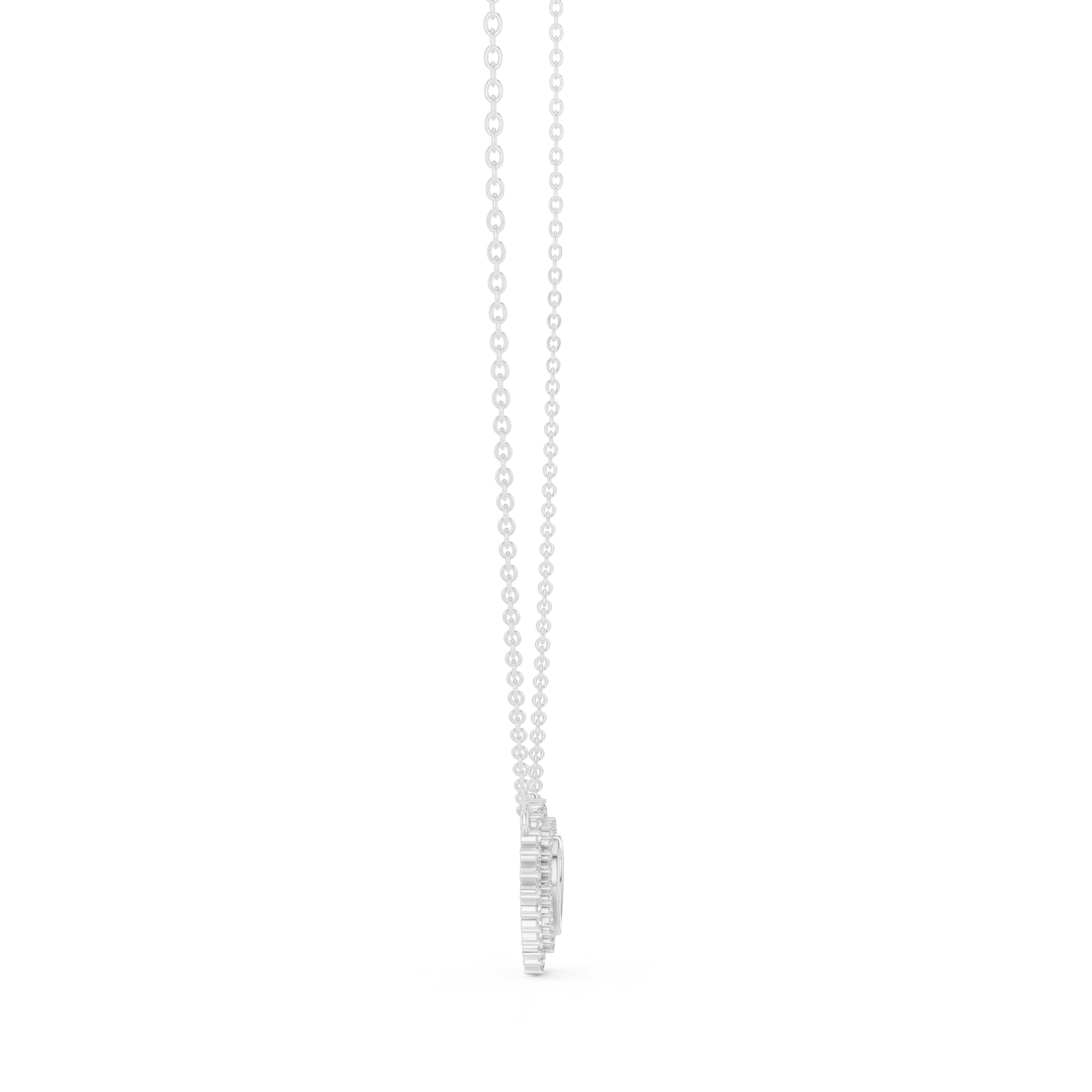 18k Solid Gold Round Cut Lab Grown Diamond Unique Daily Wear Women Necklace - HIGHCARAT DIAMONDS