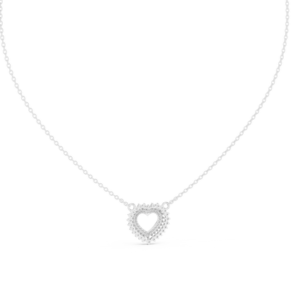 18k Solid Gold Round Cut Lab Grown Diamond Unique Daily Wear Women Necklace - HIGHCARAT DIAMONDS