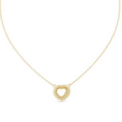 18k Solid Gold Round Cut Lab Grown Diamond Unique Daily Wear Women Necklace - HIGHCARAT DIAMONDS