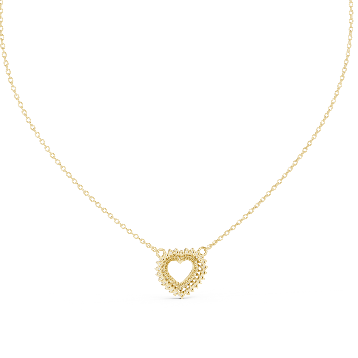 18k Solid Gold Round Cut Lab Grown Diamond Unique Daily Wear Women Necklace - HIGHCARAT DIAMONDS
