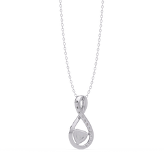 Heart Shape Lab Grown Diamond Twist Drop Pendant - HIGHCARAT DIAMONDS