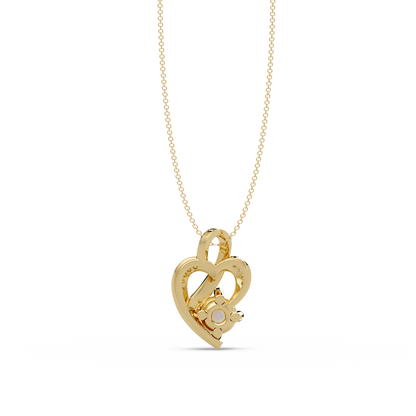 Heart Shape Lab Grown Diamond Twist Pendant - HIGHCARAT DIAMONDS
