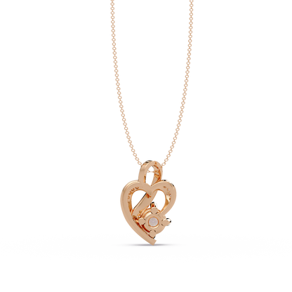 Heart Shape Lab Grown Diamond Twist Pendant - HIGHCARAT DIAMONDS