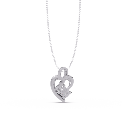 Heart Shape Lab Grown Diamond Twist Pendant - HIGHCARAT DIAMONDS