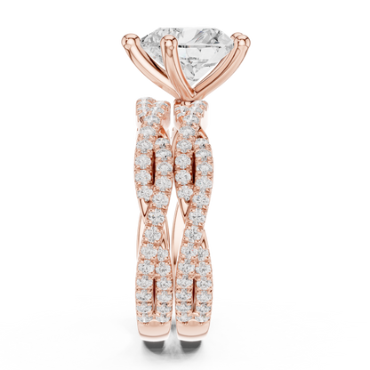 14 KT Solid White Gold Engagement Ring With Heart Cut Labgrown Diamond Perfect Gift For Valentine day - HIGHCARAT DIAMONDS