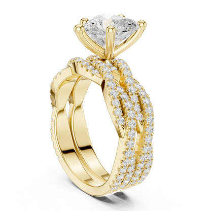 14 KT Solid White Gold Engagement Ring With Heart Cut Labgrown Diamond Perfect Gift For Valentine day - HIGHCARAT DIAMONDS