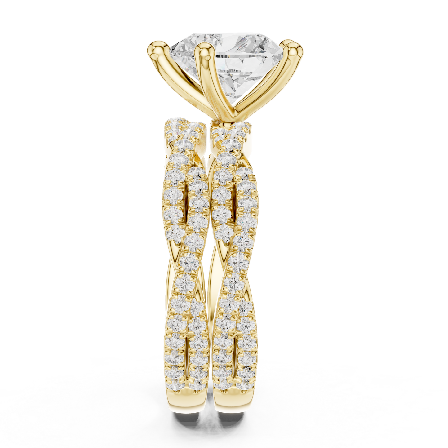14 KT Solid White Gold Engagement Ring With Heart Cut Labgrown Diamond Perfect Gift For Valentine day - HIGHCARAT DIAMONDS
