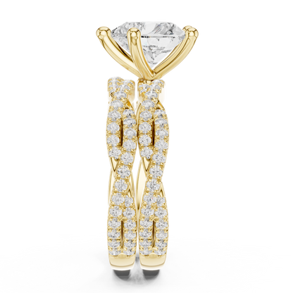 14 KT Solid White Gold Engagement Ring With Heart Cut Labgrown Diamond Perfect Gift For Valentine day - HIGHCARAT DIAMONDS