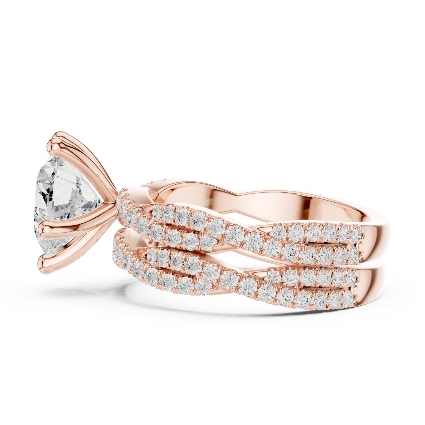 14 KT Solid White Gold Engagement Ring With Heart Cut Labgrown Diamond Perfect Gift For Valentine day - HIGHCARAT DIAMONDS