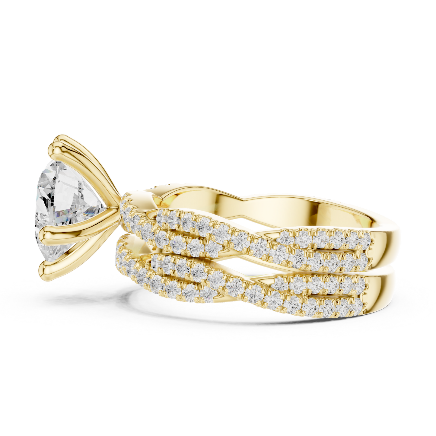 14 KT Solid White Gold Engagement Ring With Heart Cut Labgrown Diamond Perfect Gift For Valentine day - HIGHCARAT DIAMONDS
