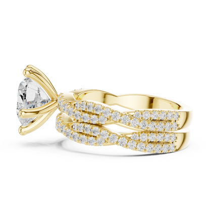 14 KT Solid White Gold Engagement Ring With Heart Cut Labgrown Diamond Perfect Gift For Valentine day - HIGHCARAT DIAMONDS