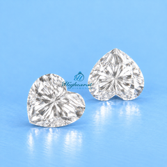 Close-Up of Antique Heart Shaped Lab Grown Diamond