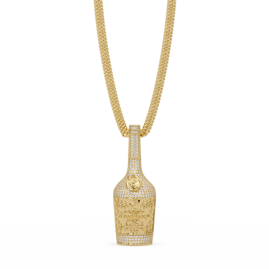 Hennessy Bottle Lab Grown Diamond Pendant Chain - HIGHCARAT DIAMONDS