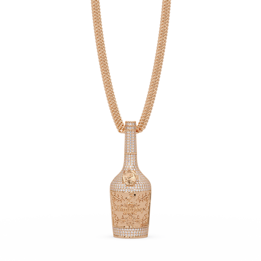 Hennessy Bottle Lab Grown Diamond Pendant Chain - HIGHCARAT DIAMONDS