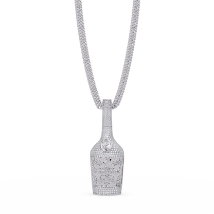 Hennessy Bottle Lab Grown Diamond Pendant Chain - HIGHCARAT DIAMONDS