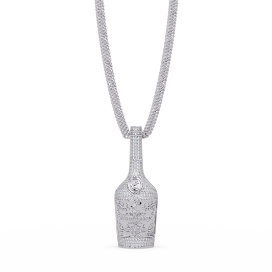 Hennessy Bottle Lab Grown Diamond Pendant Chain - HIGHCARAT DIAMONDS