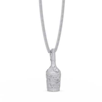Hennessy Bottle Lab Grown Diamond Pendant Chain - HIGHCARAT DIAMONDS