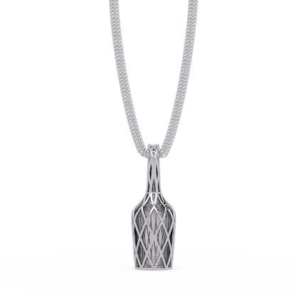 Hennessy Bottle Lab Grown Diamond Pendant Chain - HIGHCARAT DIAMONDS