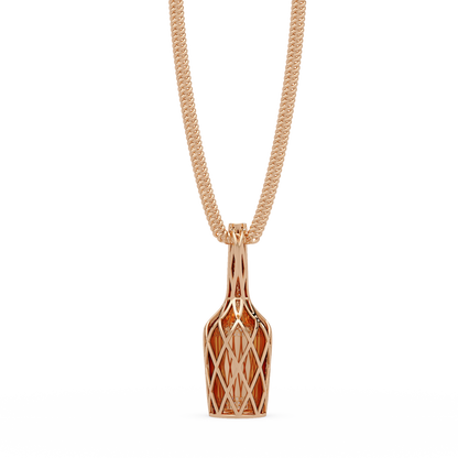 Hennessy Bottle Lab Grown Diamond Pendant Chain - HIGHCARAT DIAMONDS