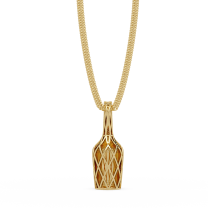 Hennessy Bottle Lab Grown Diamond Pendant Chain - HIGHCARAT DIAMONDS