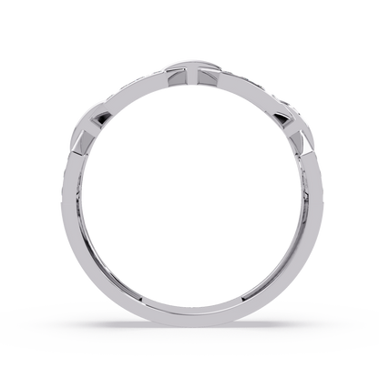 Hexagon Link Lab Grown Diamond Statement Ring - HIGHCARAT DIAMONDS