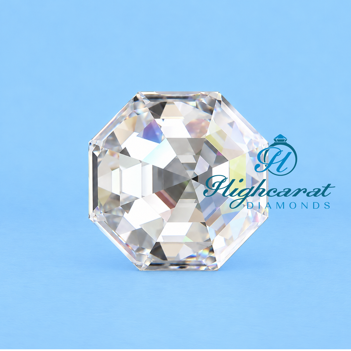 Close-up of antique style hexagon diamond