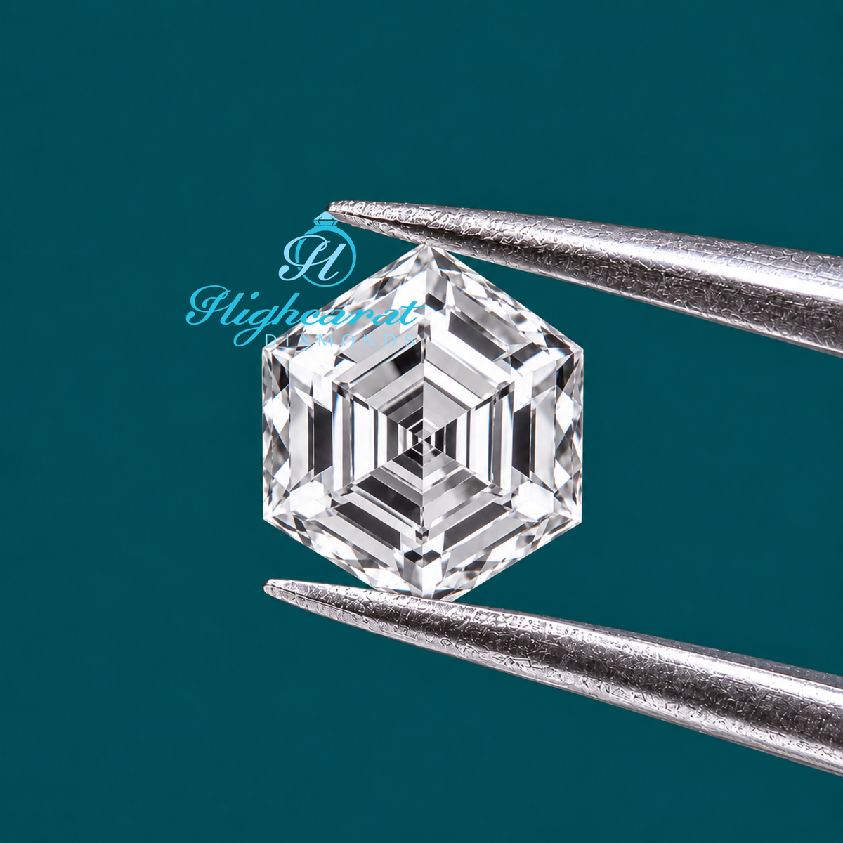 Hexagon Step Cut Lab-Grown Diamond