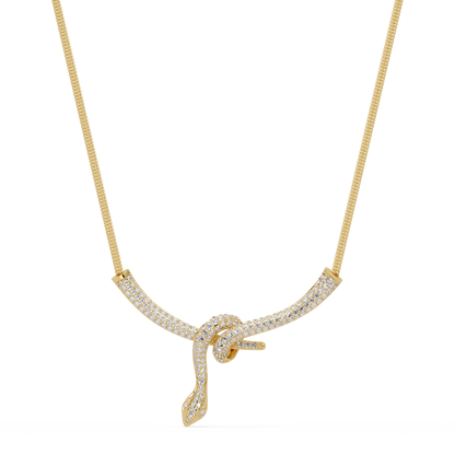 Hip Hop Lab Grown Diamond Snake Pendant Yellow Gold - HIGHCARAT DIAMONDS