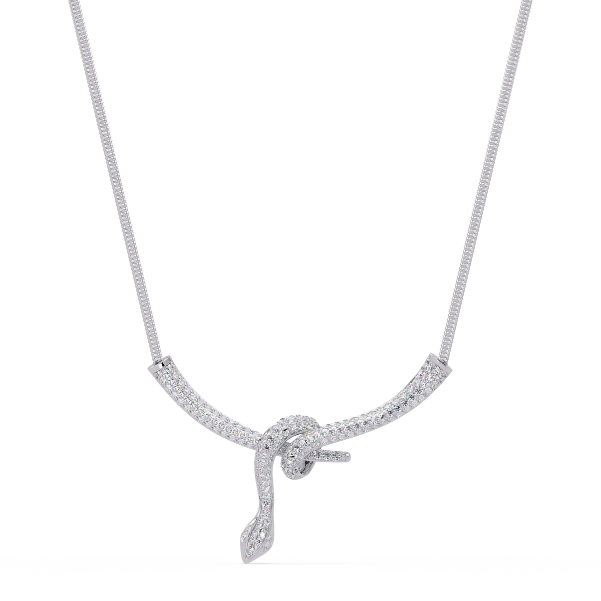 Hip Hop Lab Grown Diamond Snake Pendant Yellow Gold - HIGHCARAT DIAMONDS