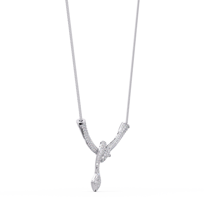 Hip Hop Lab Grown Diamond Snake Pendant Yellow Gold - HIGHCARAT DIAMONDS