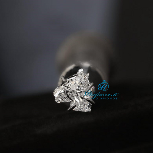 Artistic horse cut lab grown diamond featuring detailed facial contours