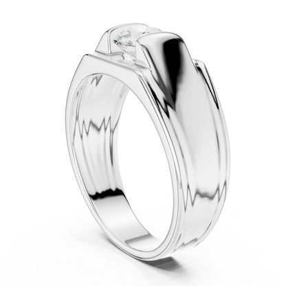 1.00 Ct Round Shapes Lab Grown Diamond Ring Classic Vintage Men's Diamond Ring Daily Wear - HIGHCARAT DIAMONDS