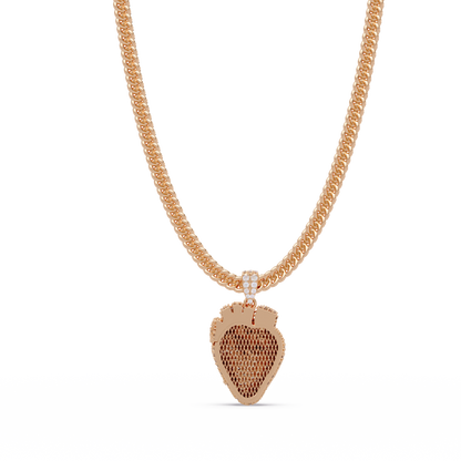 Iced Broken Heart Skull Lab Diamond Pendant Necklace - HIGHCARAT DIAMONDS