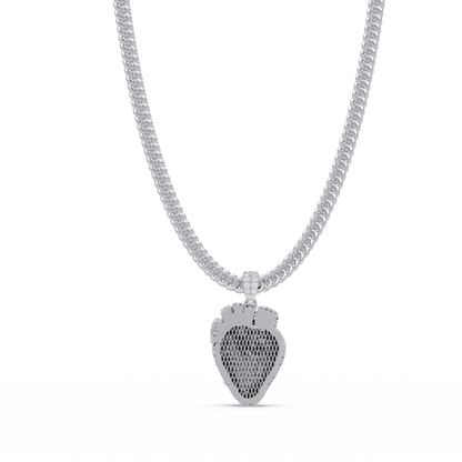 Iced Broken Heart Skull Lab Diamond Pendant Necklace - HIGHCARAT DIAMONDS