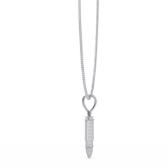 Iced Bullet Lab Grown Diamond Pendant Necklace - HIGHCARAT DIAMONDS