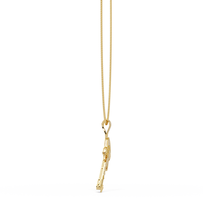 Iced Electric Guitar Lab Grown Diamond Pendant Necklace - HIGHCARAT DIAMONDS