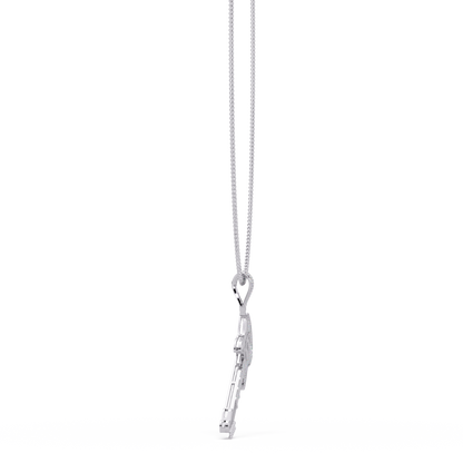 Iced Electric Guitar Lab Grown Diamond Pendant Necklace - HIGHCARAT DIAMONDS