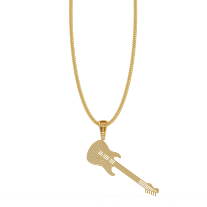 Iced Electric Guitar Lab Grown Diamond Pendant Necklace - HIGHCARAT DIAMONDS