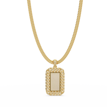 Iced Frame Lab grown Diamond Hip hop Pendant Necklace - HIGHCARAT DIAMONDS