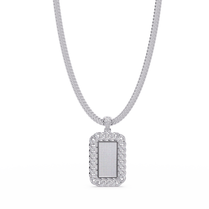 Iced Frame Lab grown Diamond Hip hop Pendant Necklace - HIGHCARAT DIAMONDS