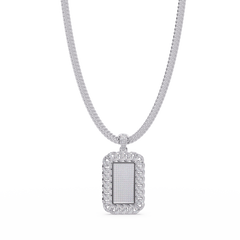 Iced Frame Lab grown Diamond Hip hop Pendant Necklace - HIGHCARAT DIAMONDS