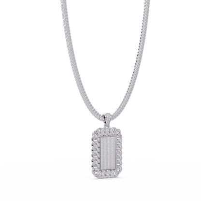 Iced Frame Lab grown Diamond Hip hop Pendant Necklace - HIGHCARAT DIAMONDS