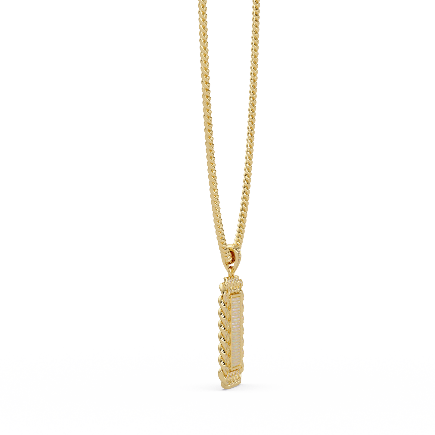 Iced Frame Lab grown Diamond Hip hop Pendant Necklace - HIGHCARAT DIAMONDS