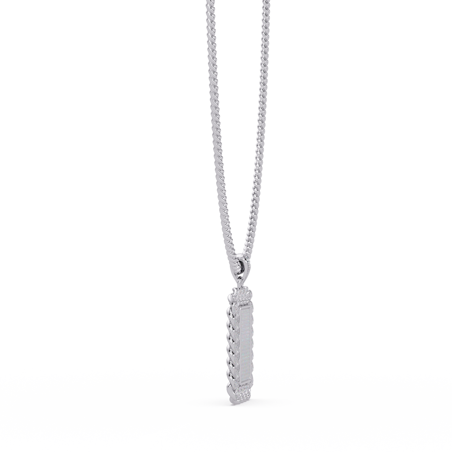 Iced Frame Lab grown Diamond Hip hop Pendant Necklace - HIGHCARAT DIAMONDS