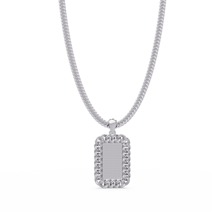 Iced Frame Lab grown Diamond Hip hop Pendant Necklace - HIGHCARAT DIAMONDS