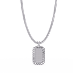 Iced Frame Lab grown Diamond Hip hop Pendant Necklace - HIGHCARAT DIAMONDS